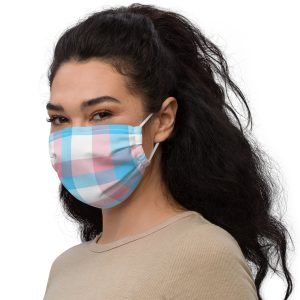 Trans Pride Plaid Premium Face Mask