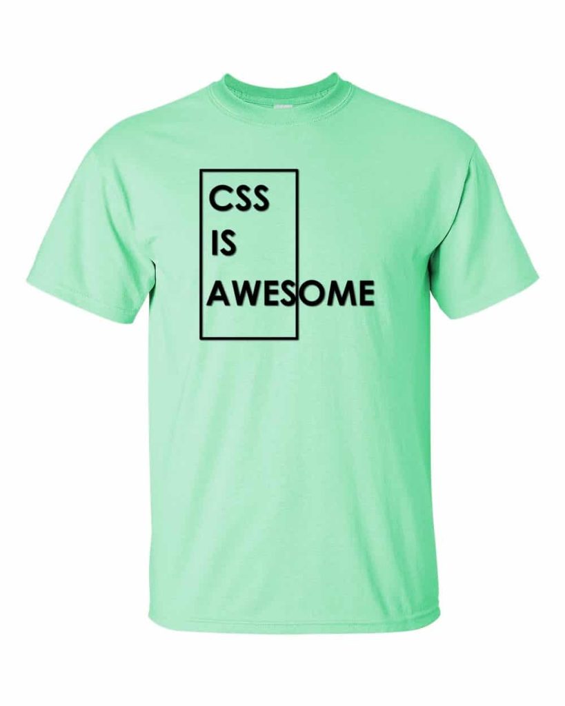 CSS t-shirt (mint)