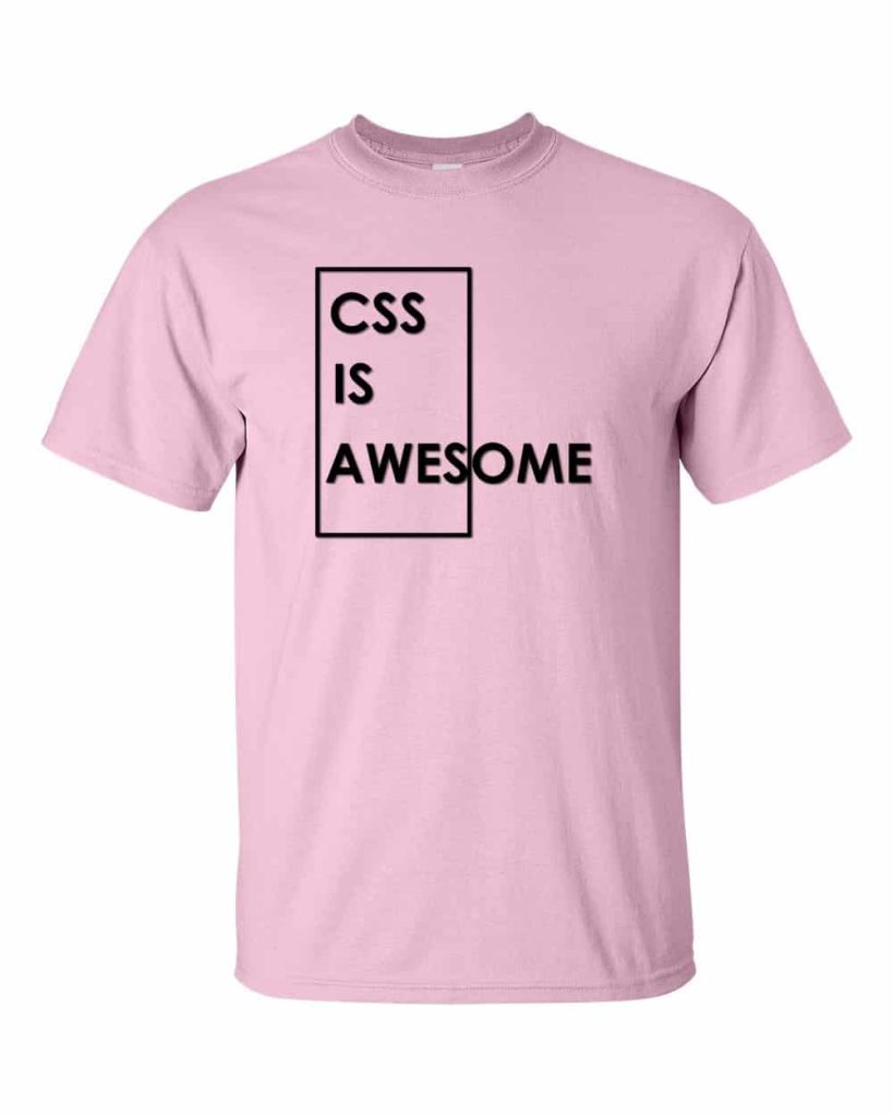 CSS t-shirt (pink)