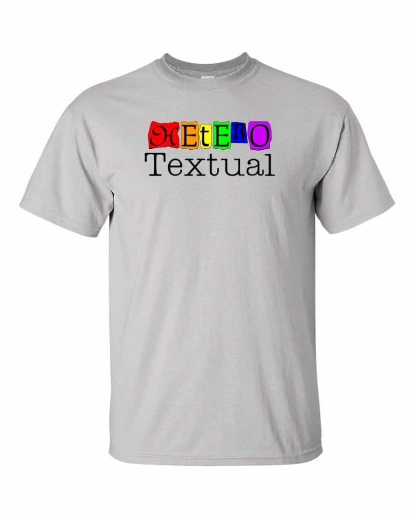 heterotextual t-shirt (grey)
