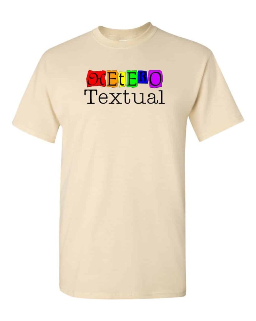 heterotextual t-shirt (natural)