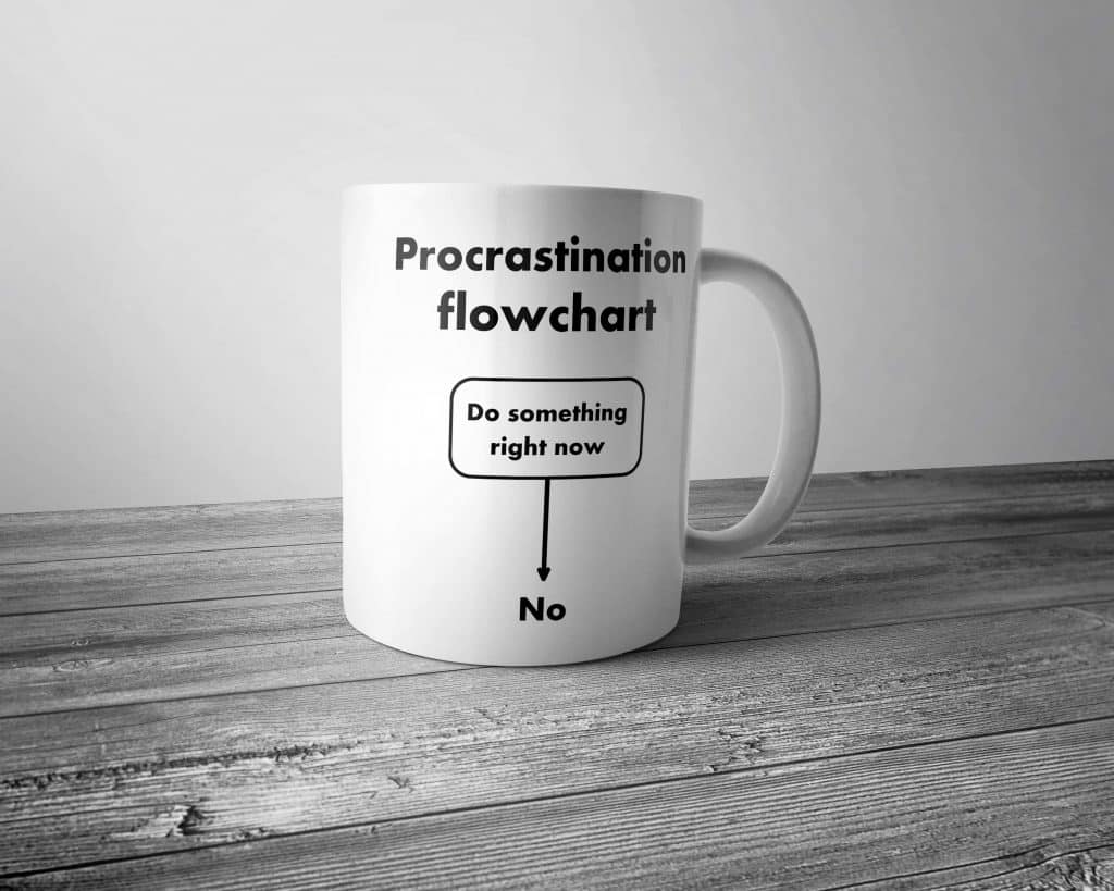 Procrastination Flowchart Mug