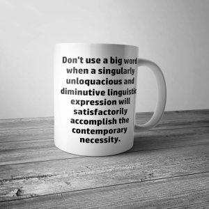 Don't Use a Big Word Mug