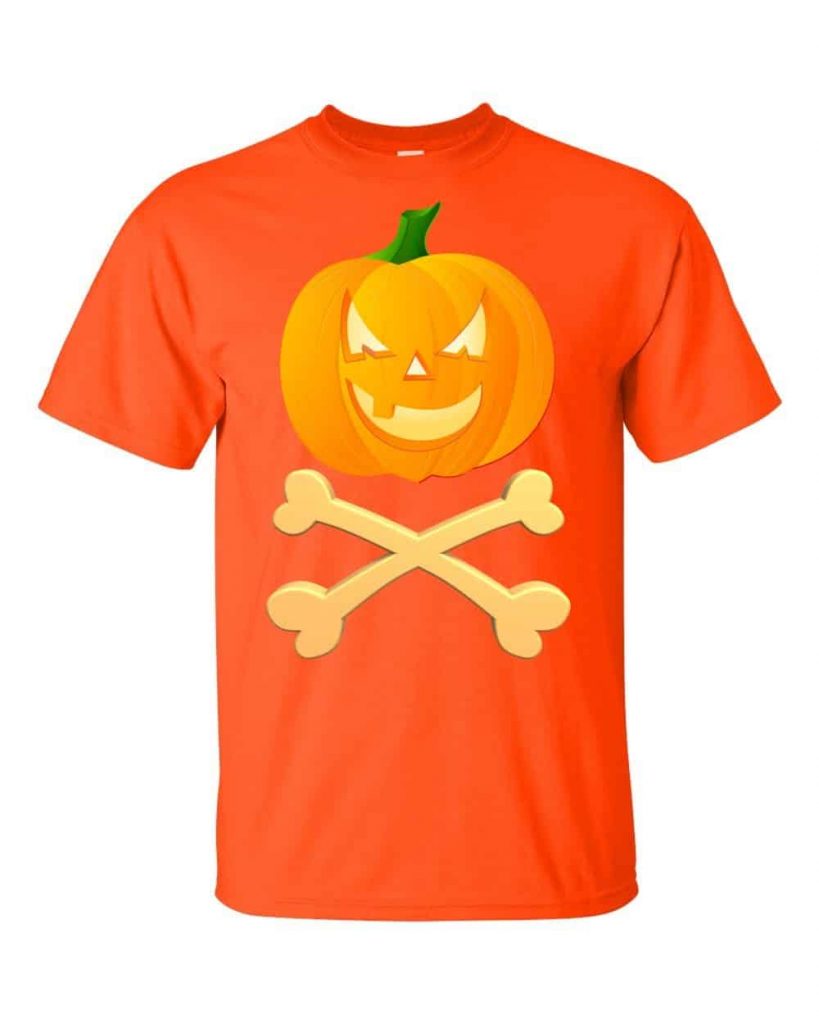 Jack and Crossbones T-shirt (orange)