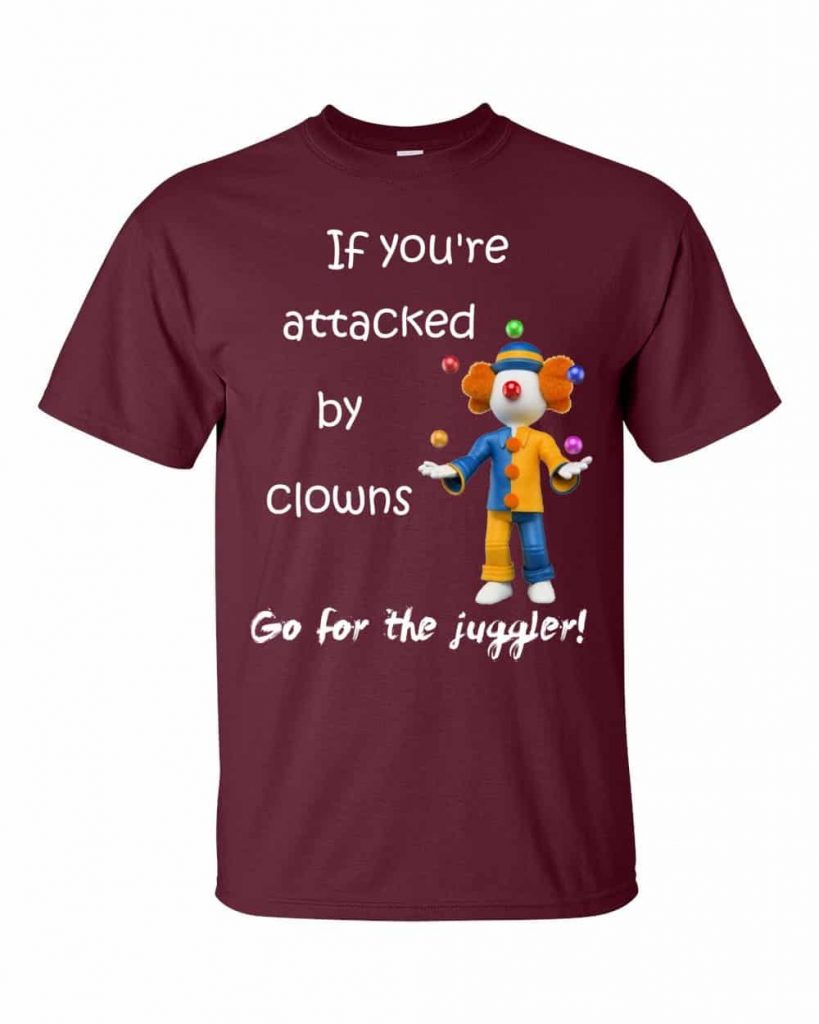 Go for the Juggler T-Shirt (maroon)