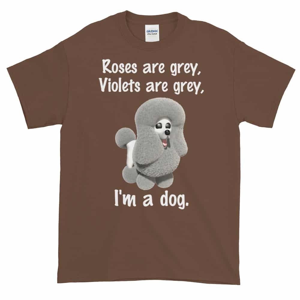 Roses are Grey T-Shirt (chestnut)