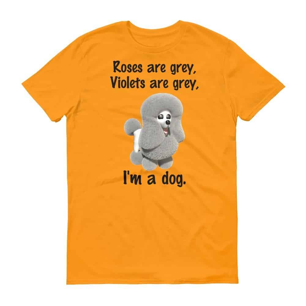 Roses are Grey T-Shirt (tangerine)