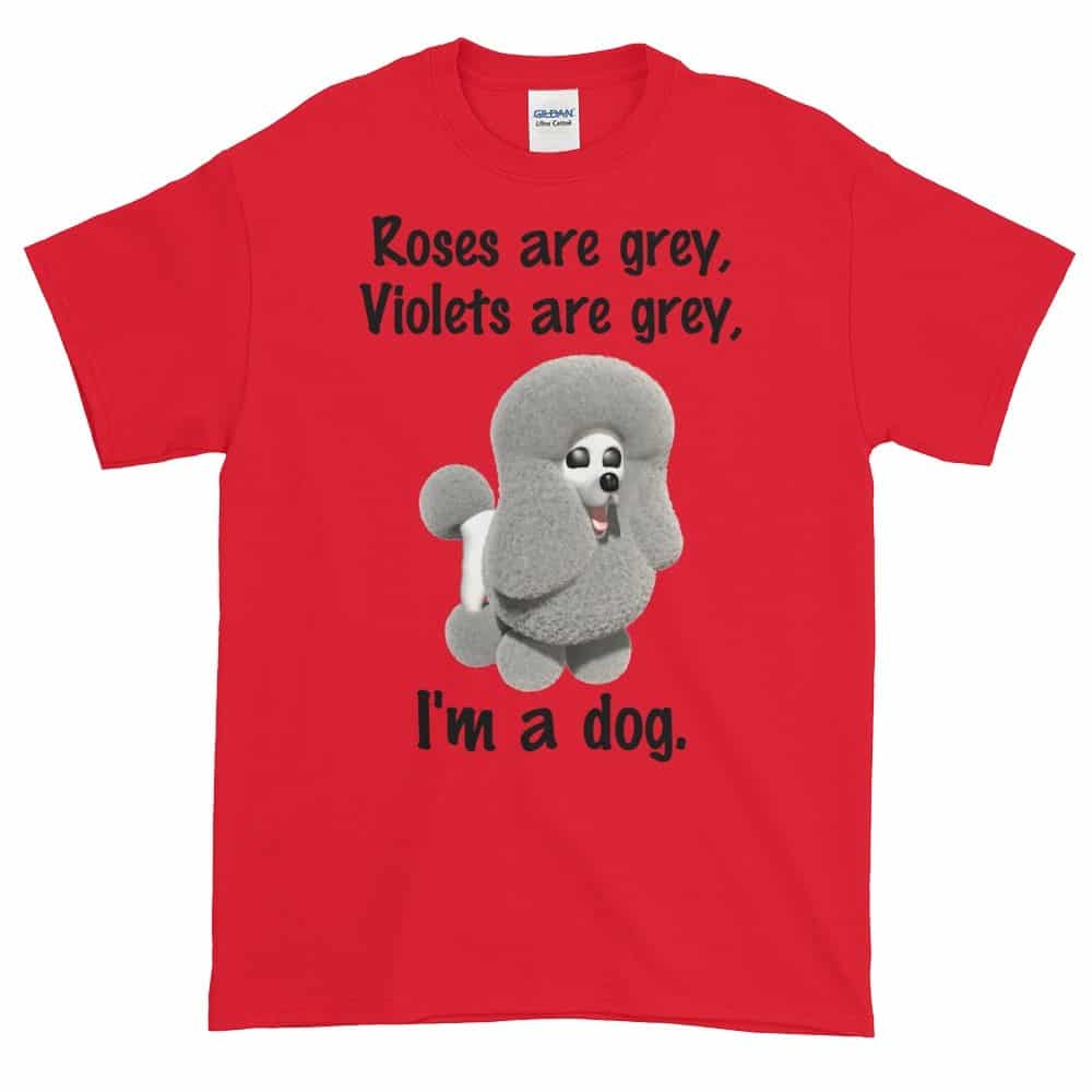 Roses are Grey T-Shirt (red)