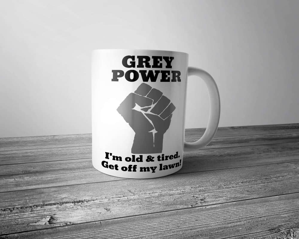 Grey Power Mug