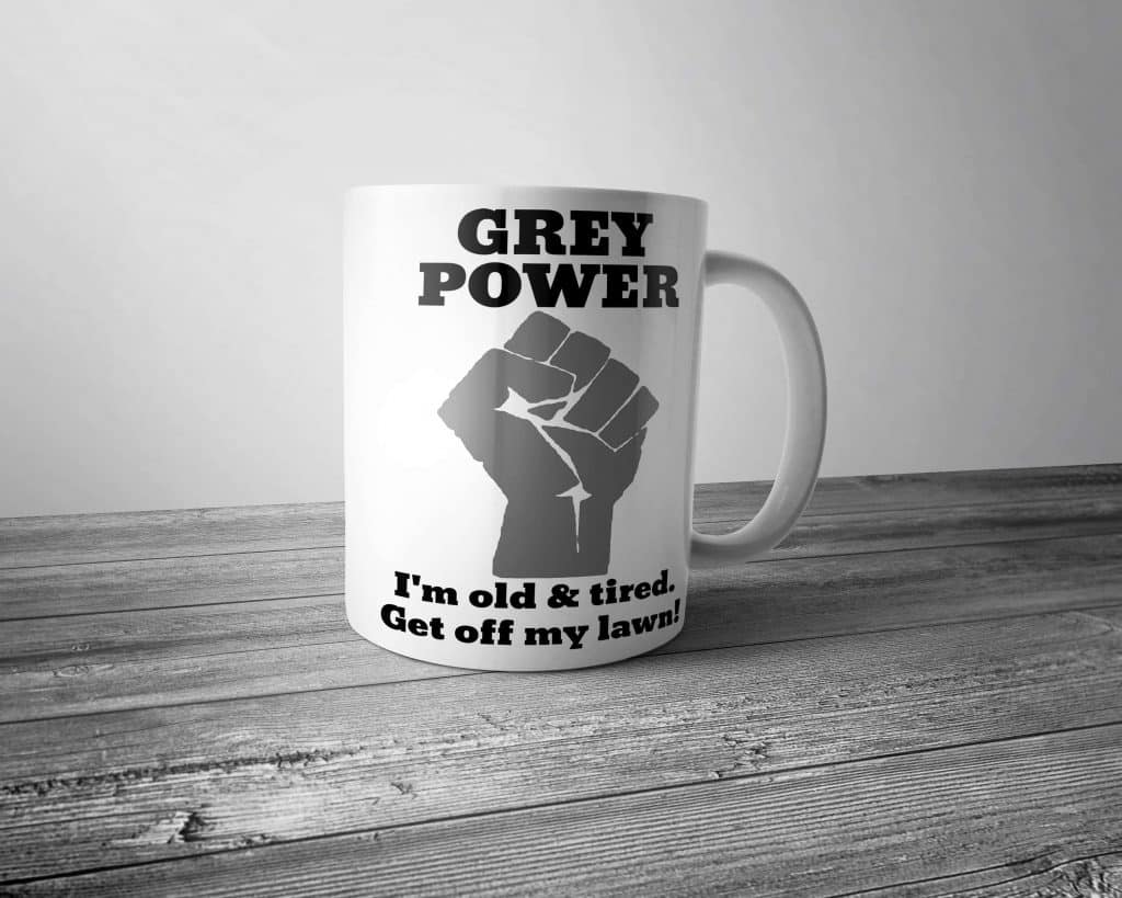 Grey Power Mug