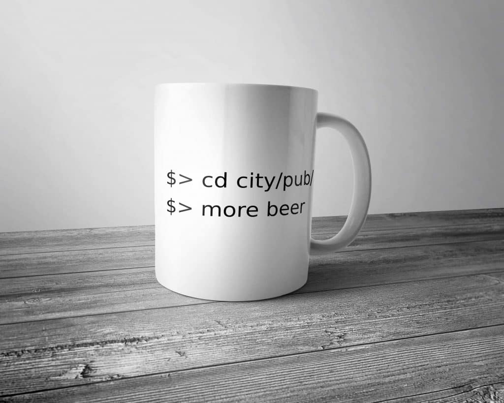 Linux Go to Pub Order Beer Mug