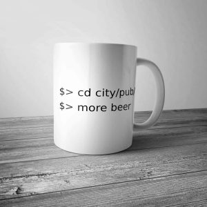 Linux Go to Pub Order Beer Mug