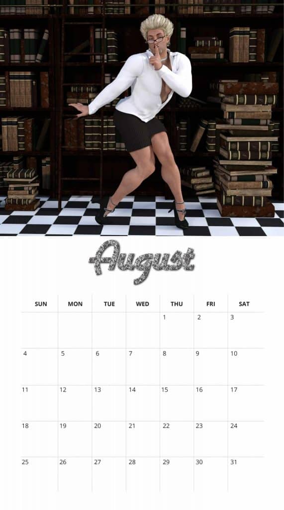 2019 Beefcake Pinup Calendar - August