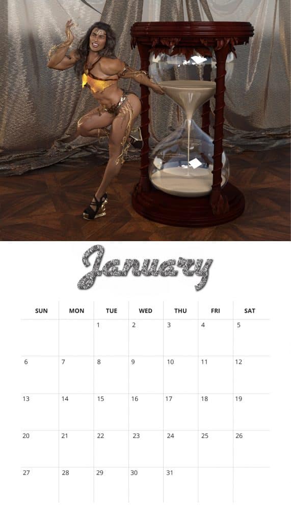 2019 Beefcake Pinup Calendar - January