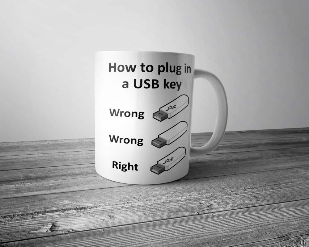 How to Plug in a USB Key Mug