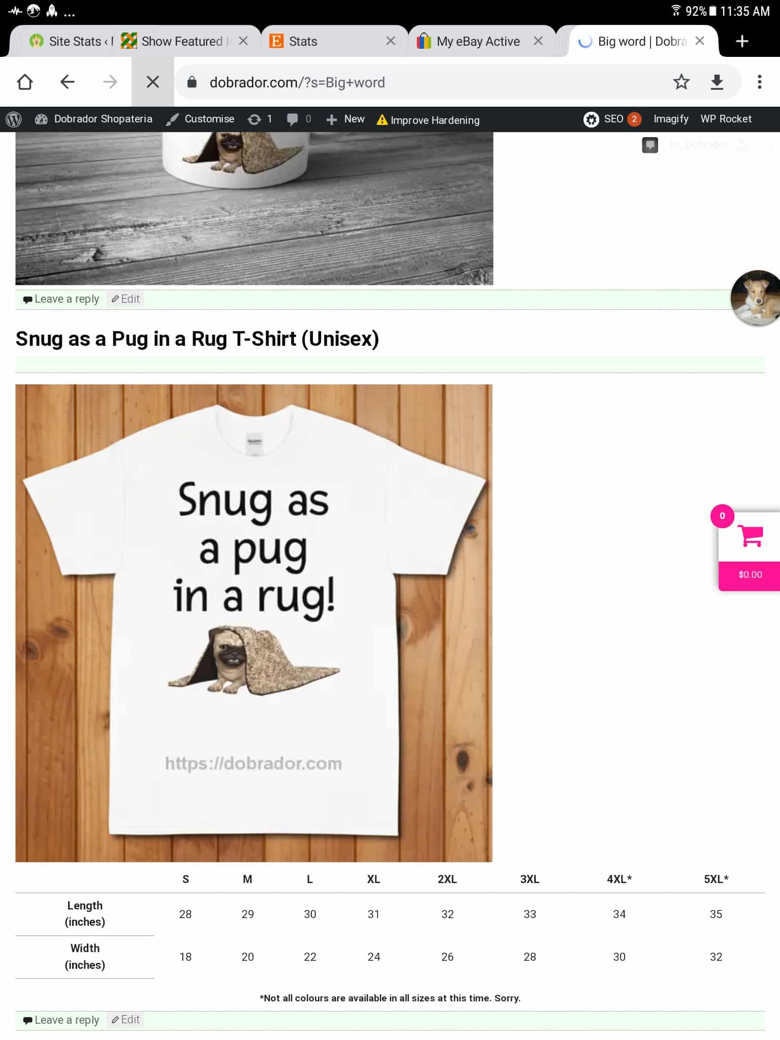 Difference between mugs and tees in search.