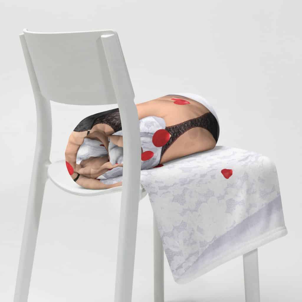 Be My Valentine Beefcake Pinup Fleece Throw Blanket