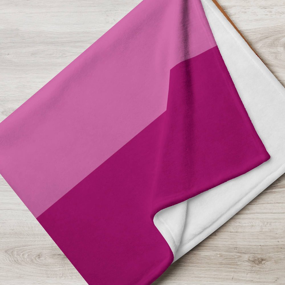 Lesbian Pride Flag Fleece Blanket - Image 5