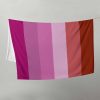 Lipstick Lesbian Pride Flag Fleece Throw Blanket - Image 4