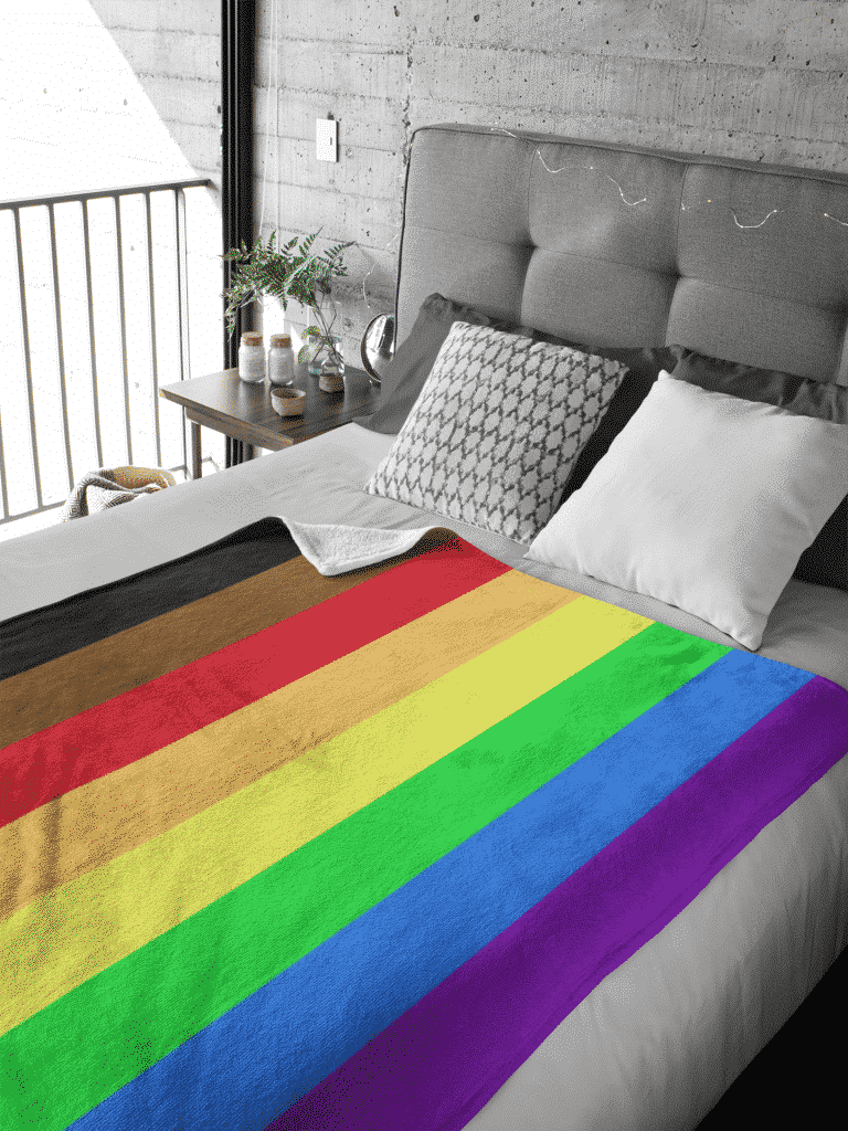 Diviersity and Inclusion Philadelphia Pride Flag Fleece Blanket