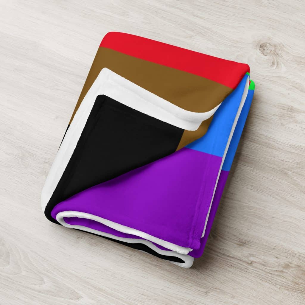 Diviersity and Inclusion Philadelphia Pride Flag Fleece Blanket