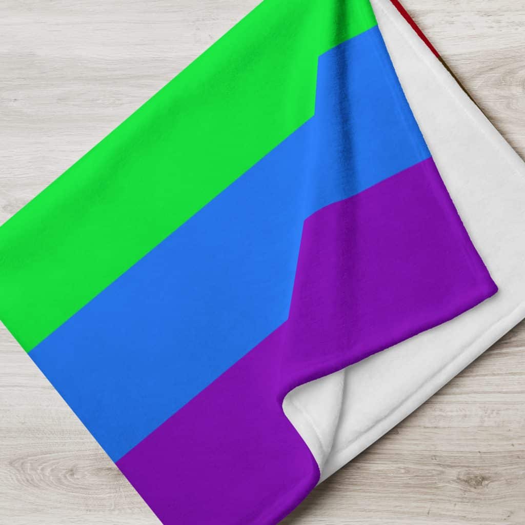 Diviersity and Inclusion Philadelphia Pride Flag Fleece Blanket