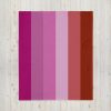 Lipstick Lesbian Pride Flag Fleece Throw Blanket