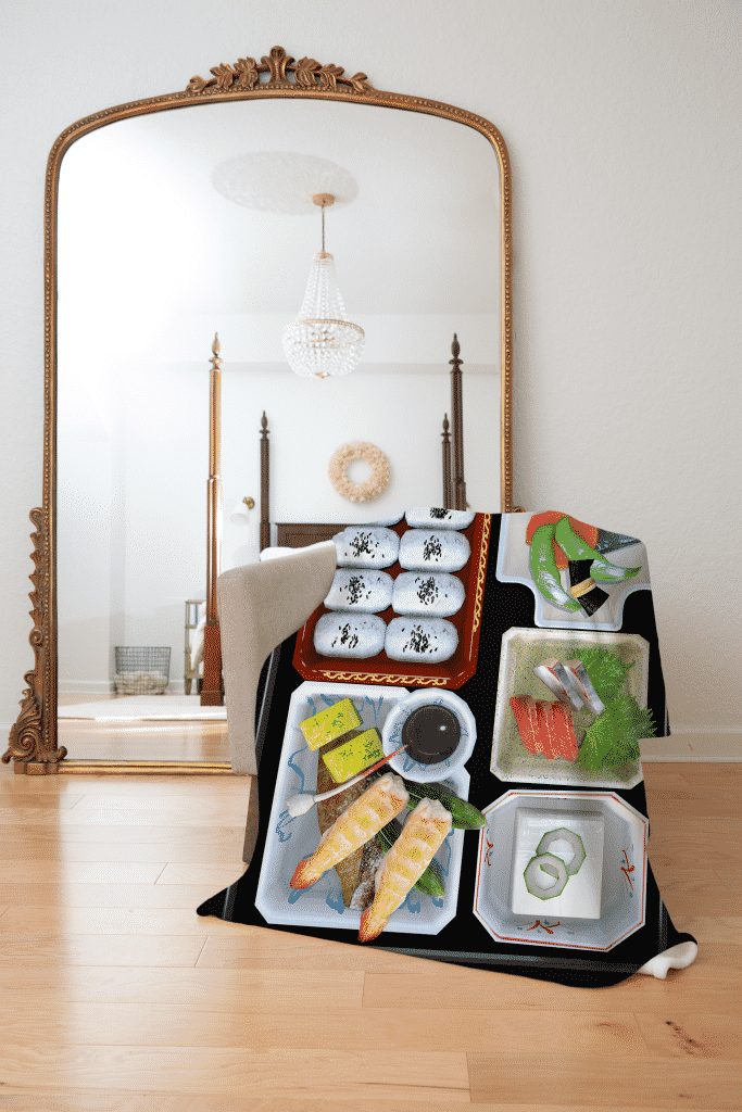 Bento Box Fleece Throw Blanket