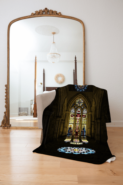 Cathedral Windows Blanket on Chair