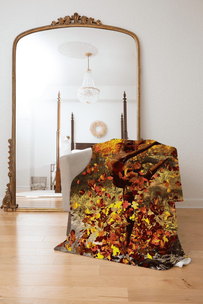 Mother of Autumn Fleece Throw Blanket