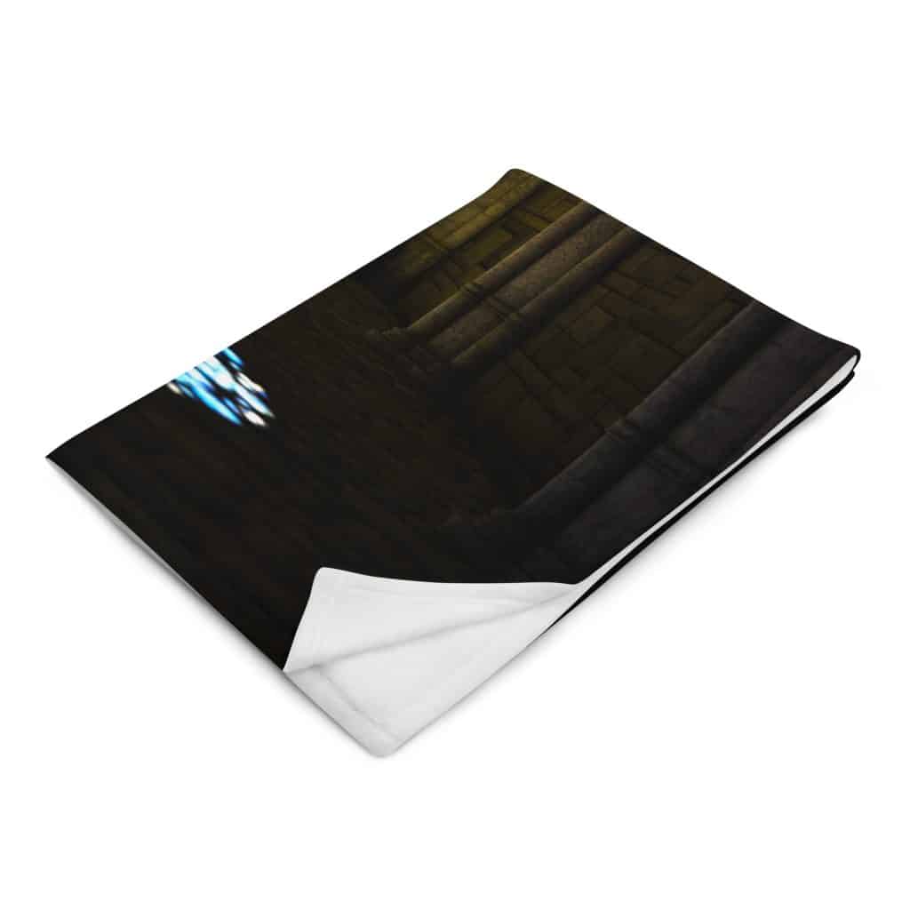 Cathedral Windows Fleece Throw Blanket