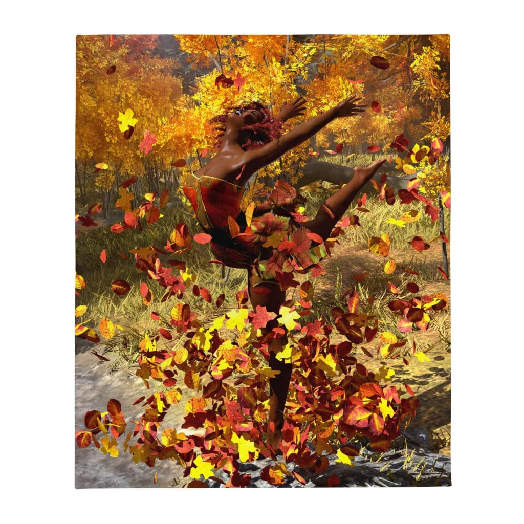 Mother of Autumn Fleece Throw Blanket