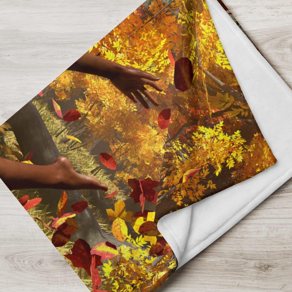 Mother of Autumn Fleece Throw Blanket
