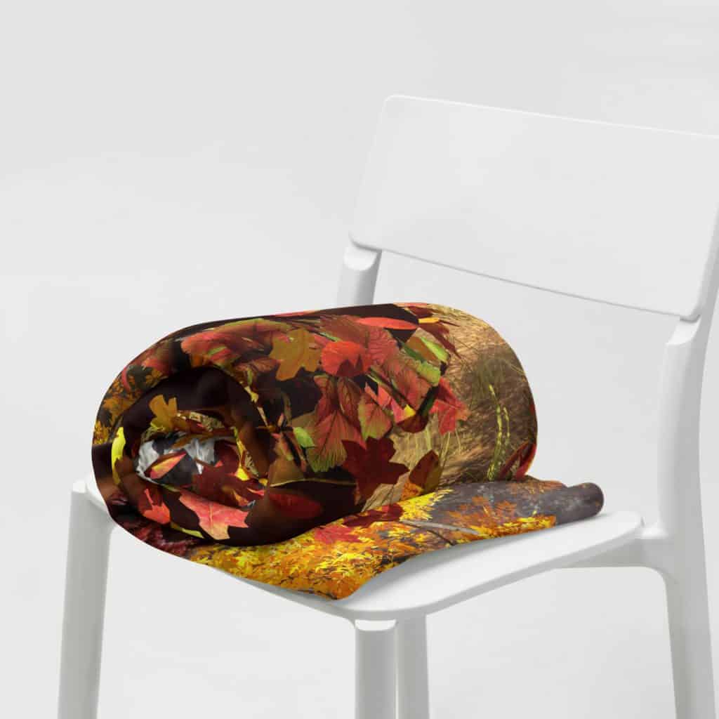 Mother of Autumn Fleece Throw Blanket