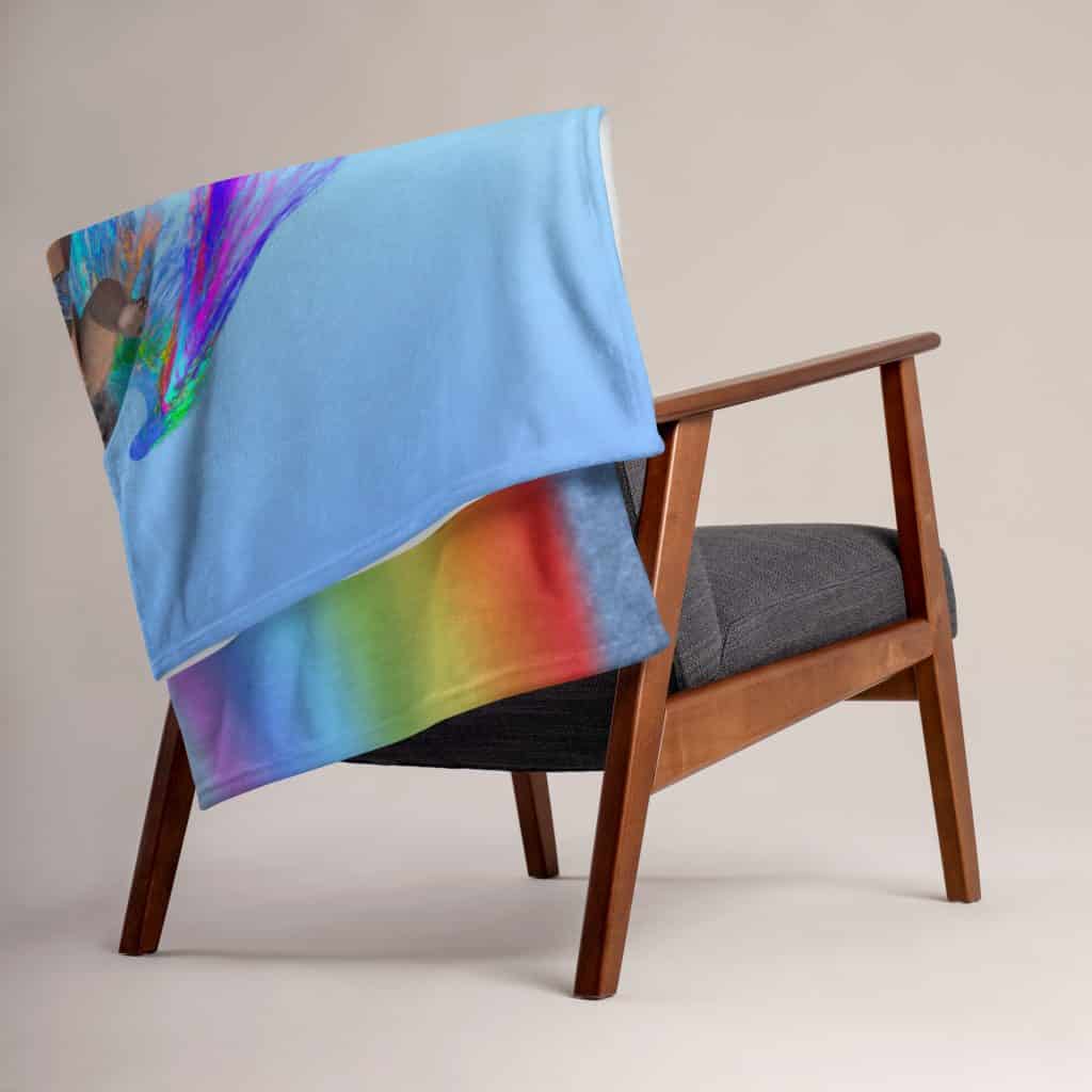 Mother of Rainbows Fleece Throw Blanket