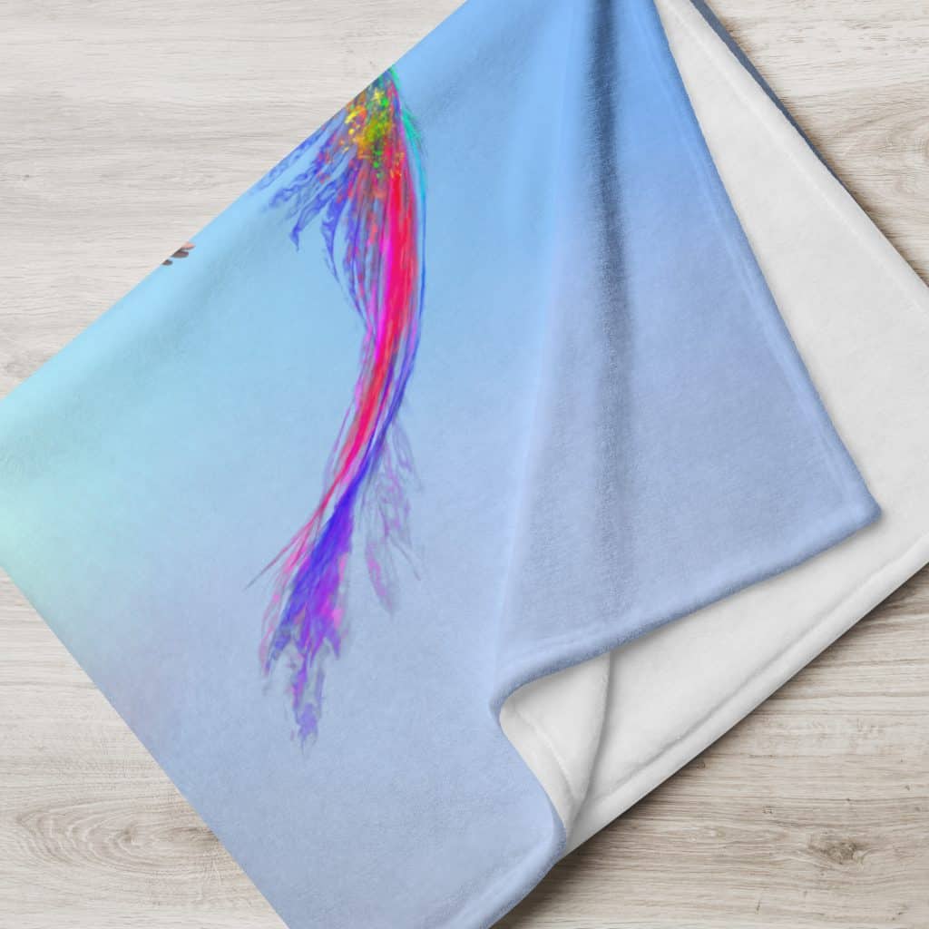 Mother of Rainbows Fleece Throw Blanket