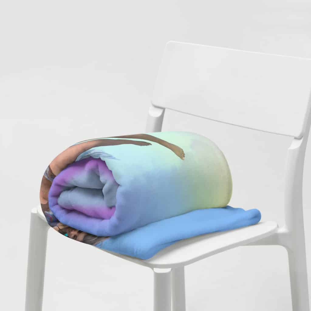 Mother of Rainbows Fleece Throw Blanket