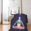 Chakras Fleece Throw Blanket