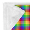 Rainbow Pride Plaid Fleece Throw Blanket - Image 5